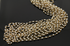 Silver Pyrite Wire Wrapped Rosary Chain in Yellow Gold, 3x2 mm, (RS-SPY-54)